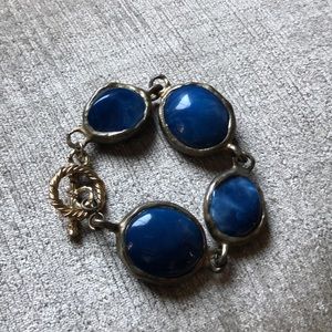 Blue beaded bracelet